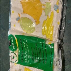 Infant Sears & Roebuck Vintage Yellow & White Receiving Blankets